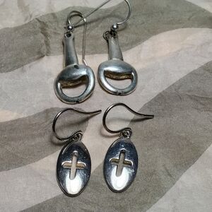 RLM Studio 925 Silver Earrings + Pair of 925 Silver Horse Snaffle Bit Earrings